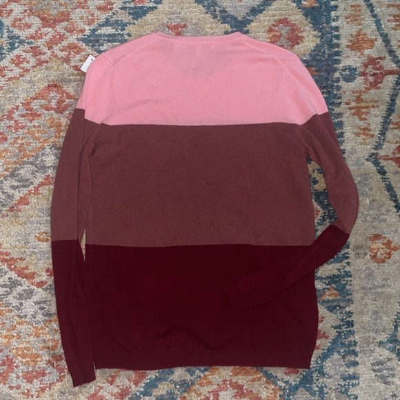 Lark and Ro 100 Cashmere Sweater Pink Block Color Size medium Holiday ! - Picture 6 of 6
